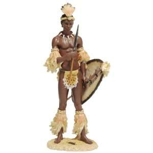  14 African Tribal Shaka the Zulu Warrior Sculpture Statue 