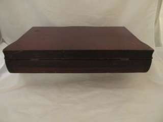 Vintage Wood Silverware Flatware Storage Chest Box 54  