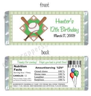 item sports candy wrappers with foil perfect for birthday parties