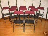 10 NEW BRIDGE FOLDING POKER TABLE CHAIRS SUEDE COVERED  