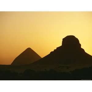  The Bent and Black Pyramids of Snefru Silhouetted at 
