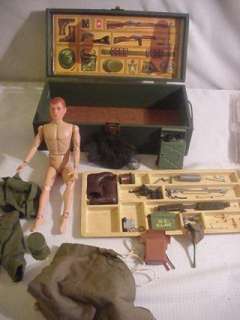 1962 G.I. JOE WITH FOOT LOCKER AND OTHER ACCESSORIES  