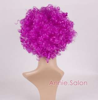 PURPLE Child Adult Costume Football Sports Fan Wig party  