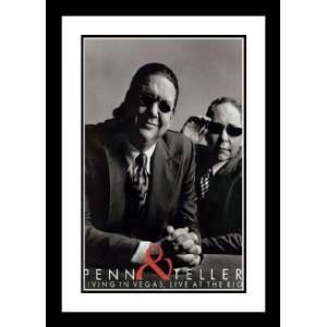 Penn and Teller 32x45 Framed and Double Matted Movie Poster   Style C