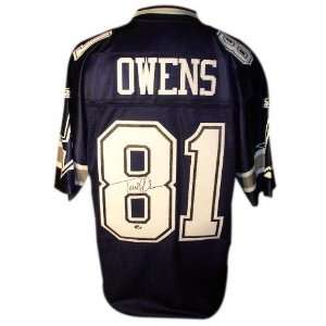 Terrell Owens Dallas Cowboys Autographed Blue EQT Jersey