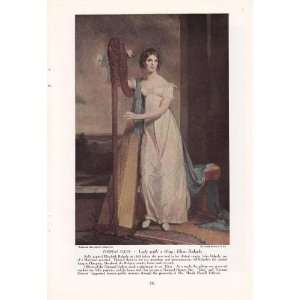  1948 National Geographic Thomas Sully Lady with a Harp 