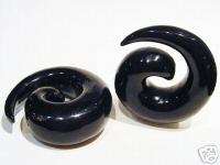 BONE & HORN 5/8 INCH GAUGE spiral plugs body jewelry  