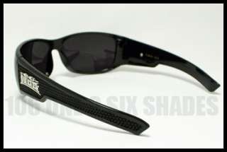 LOCS Mens Gangster Sunglasses Cholo Style Dark Black  