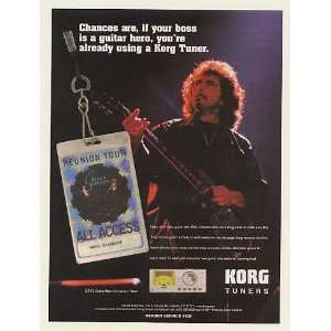  2002 Tony Iommi Korg Guitar Tuner Photo Print Ad (Music 