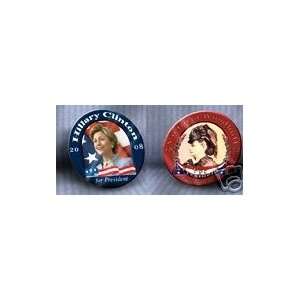  Clinton & Woodhull 1872 Lenticular Flasher Button Pin 