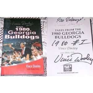  Bulldogs VINCE DOOLEY Signed Tales From 1980 BOOK JSA 