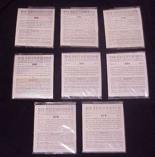 WWII lot GERMAN cigarette card Aircraft gold edge mint  