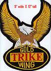 GIANT HONDA GOLD WING TRIKE BACK PATCH, 100 % EMBROIDERY, 9 INCHES X 