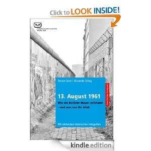 13. August 1961 (German Edition) Florian Giese  Kindle 