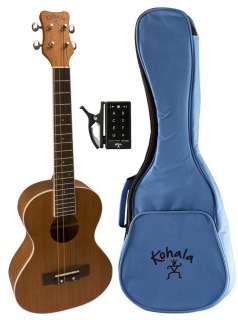   kohala kp tp tenor ukulele gig bag clip on tuner instruction booklet