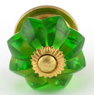 Green Glass Cabinet Knobs Cupboard Drawer Pull #K59  