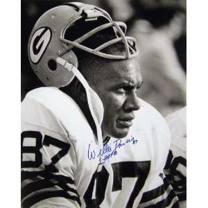  Signed Willie Davis Picture   16x20 BW Close Up 