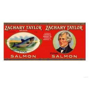  Zachary Taylor Brand Salmon Label Premium Poster Print 