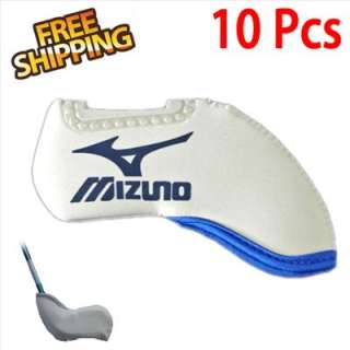 10pcs WHITE MIZUNO Golf Iron Headcovers Head Covers Club Set 10 w 