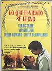 OV57 GONE WITH THE WIND CLARK GABLE VIVIEN LEIGH rare 1sh POSTER SPAIN