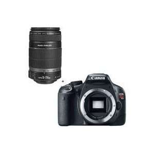 Canon EOS Rebel T2i SLR Camera Body, Black Finish   with Canon EF S 55 