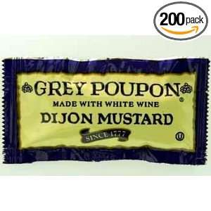 Grey Poupon Dijon Mustard, 0.25 Ounce Packages (Pack of 200)  