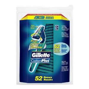   Gillette Custom Plus Disposable Razor   52ct