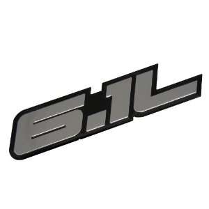 1L Liter Silver Hemi Engine Real Aluminum Emblem Badge for Dodge 