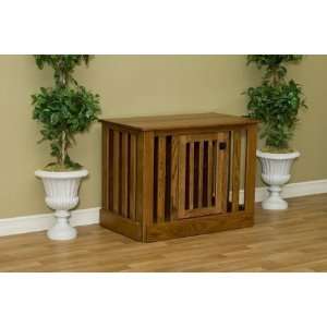 Wood Dog Crate Entertainment Center 