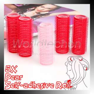 DIY Hair Curling Make Up Pear Self adhesive Roll Curlers Styling 