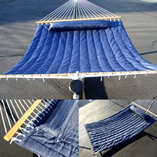 Hammock Quilted Pillow Top Navy Blue Outdoor Patio New  