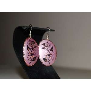  Handmade Painted copper Earring 