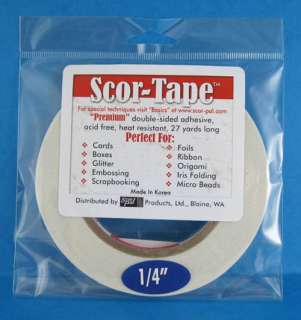 Scor Tape Adhesive 1/4 x 27yd by Scor Pal   Value  