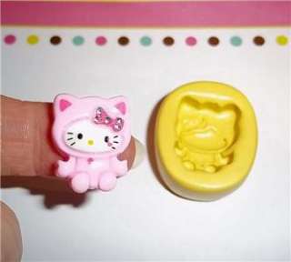Hello Kitty Flexible Push Mold For Resin Or Clay Candy Food Safe 