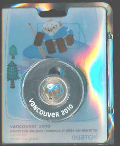 2010 50 cent Mascot Coin & Hockey Puck   Quatchi  