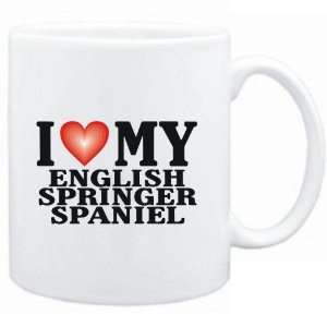   Mug White  I LOVE English Springer Spaniel  Dogs