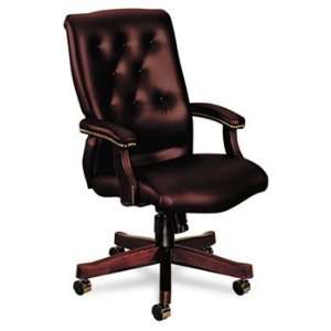  6540 Series Executive High Back Swivel Chair, Mahogany 