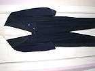 VINTAGE Howard NAVY BLUE WOOL TAILS TUXEDO suit 38 SHORT/SMALL