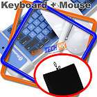 blue bluetooth portable keyboard wirel ess mouse stylus p ouch