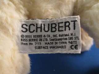 Russ Berrie & Co SCHUBERT Teddy Bear Plush Stuffed 713  