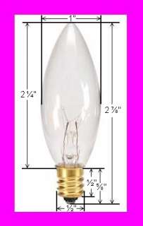 PACK 7 Watt Light Bulb Electric Welcome Candle Lamp 082676411168 