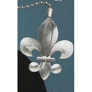  Fleur de Lis Pewter Fan Pull with 6 Chain