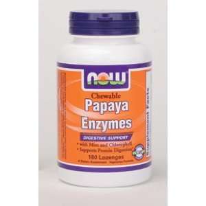  NOW Foods   Papaya Enzymes 180 loz