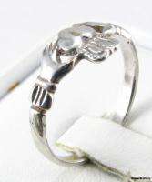 IRISH CLADDAGH RING   Sterling Silver Size 7.5 7.75 Friendship Love 