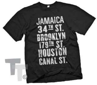 New York City SUBWAY T Shirt Brooklyn Jamaica Queens NY  