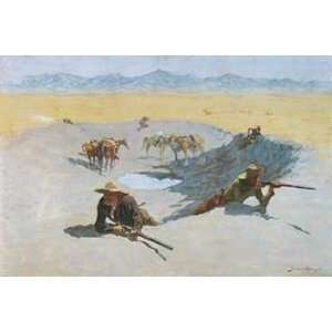  Frederic Remington   Fight for the Waterhole