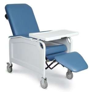 Three Position Lifecare Recliner with Tray Color Blue Ridge, Style 
