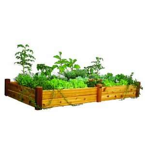   95 Inch by 13 Inch Raised Garden Bed, Finished Patio, Lawn & Garden