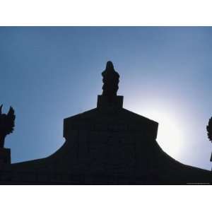  Silhouette of Religious Angel Sculptures Photographic 