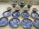 1940s 11 pc Childrens Blue Willow Tin Dinner Set items in Playthings 